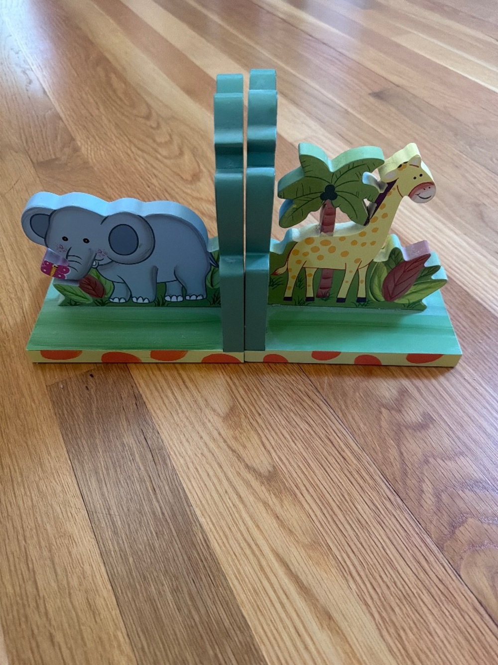Kids wooden book ends